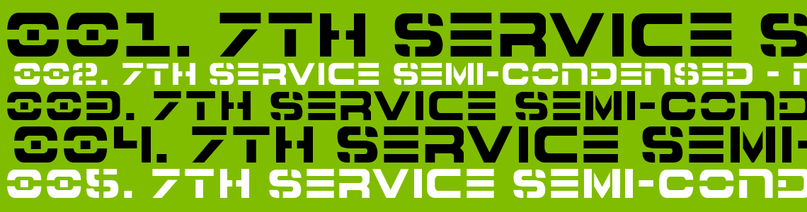 Шрифт 7th Service Semi-Condensed