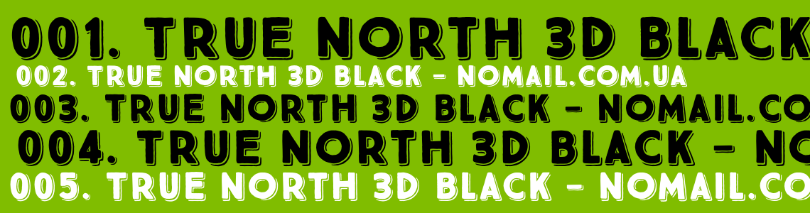 Шрифт True North 3D Black