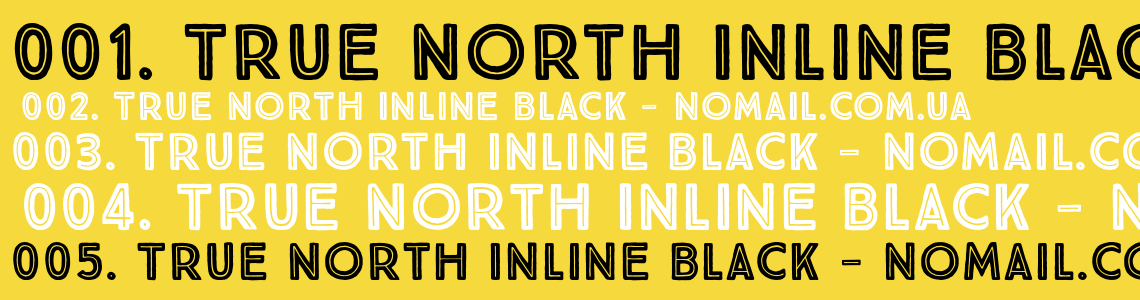 Шрифт True North Inline Black