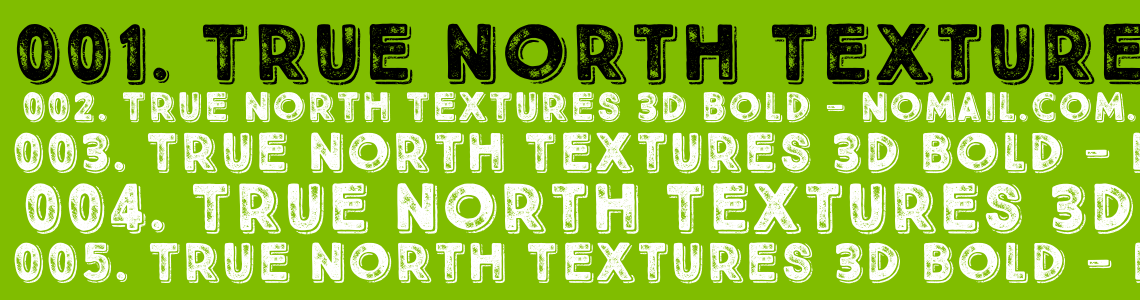 Шрифт True North Textures 3D Bold