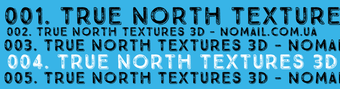 Шрифт True North Textures 3D