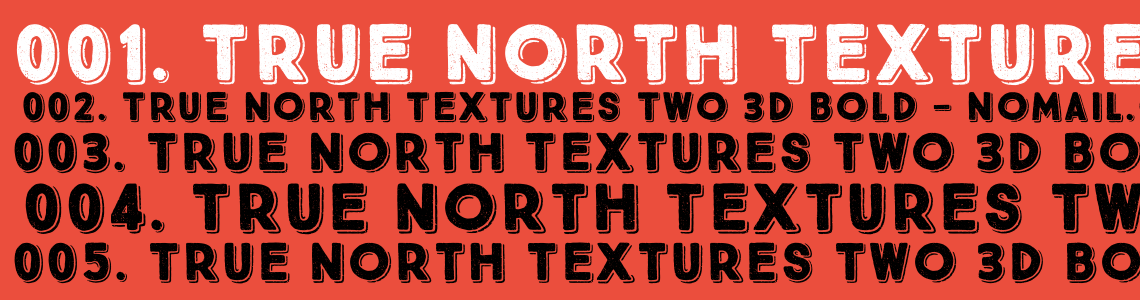 Шрифт True North Textures Two 3D Bold