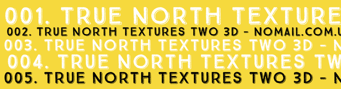 Шрифт True North Textures Two 3D