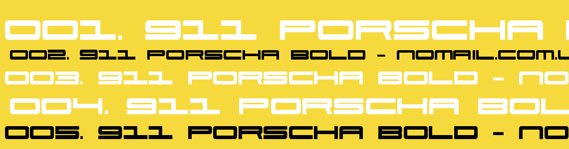 Шрифт 911 Porscha Bold