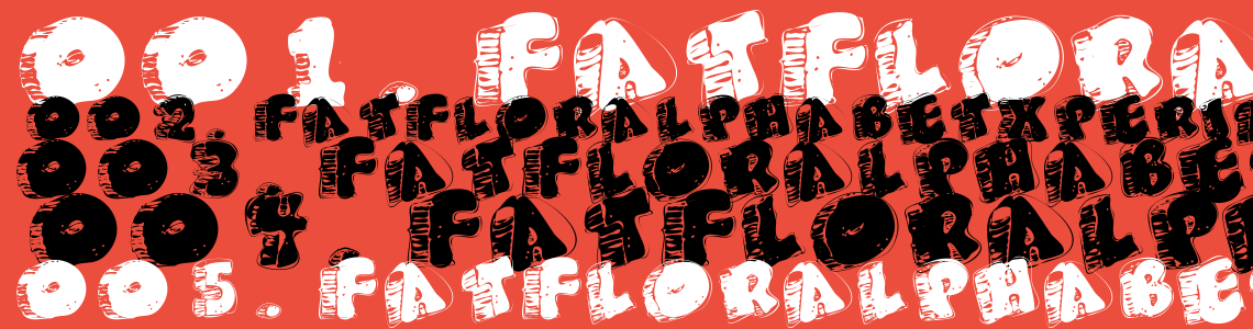 Шрифт FatFloralphabetXperimental