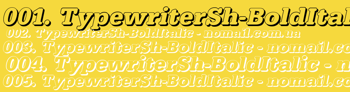 Шрифт TypewriterSh-BoldItalic