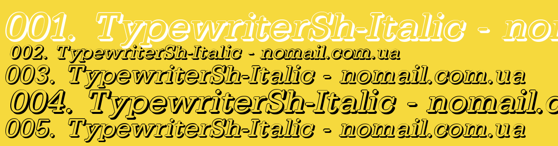 Шрифт TypewriterSh-Italic