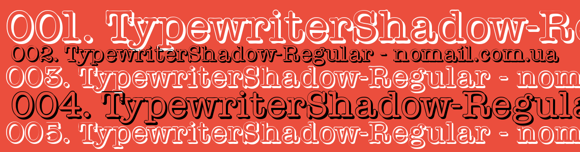 Шрифт TypewriterShadow-Regular