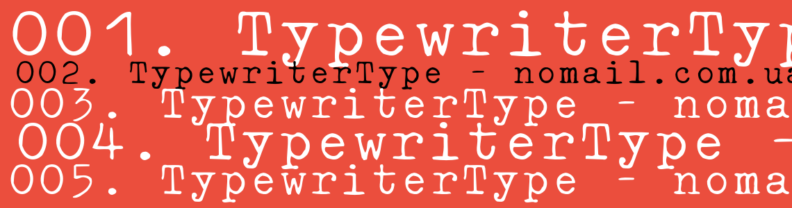 Шрифт TypewriterType