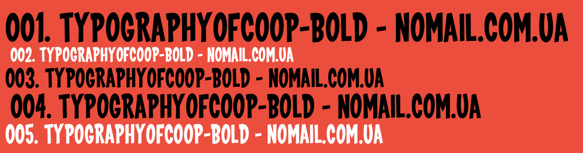 Шрифт TypographyofCoop-Bold
