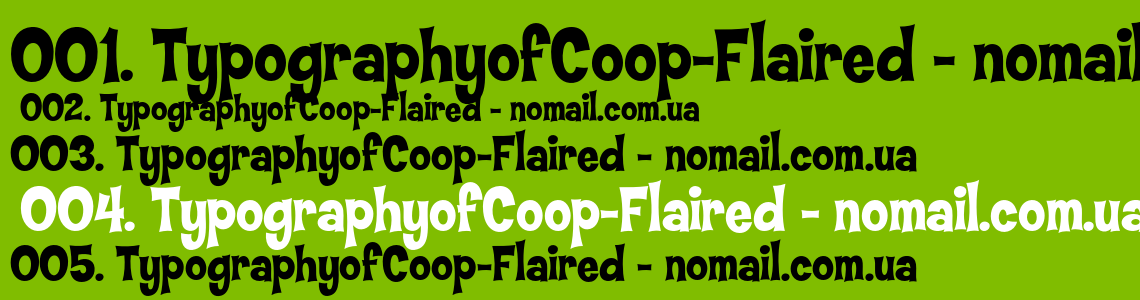 Шрифт TypographyofCoop-Flaired