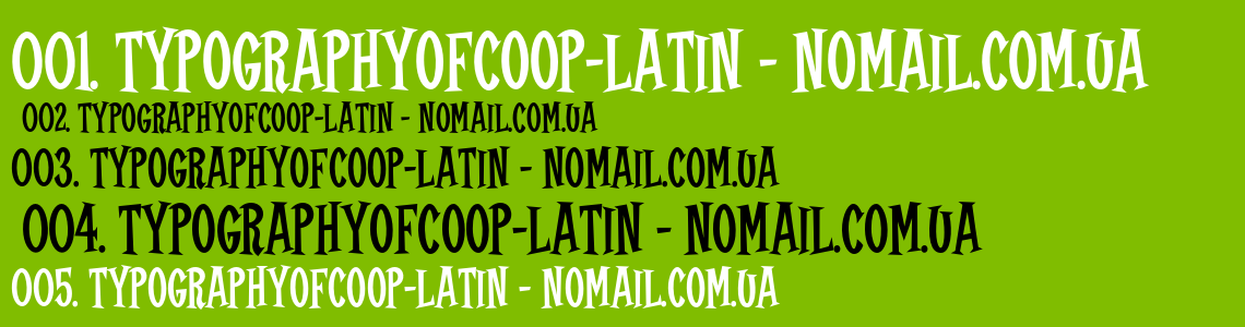 Шрифт TypographyofCoop-Latin