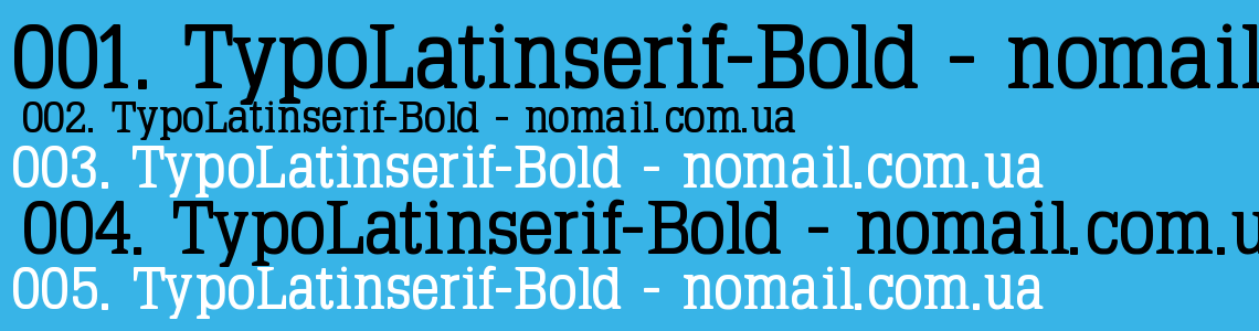 Шрифт TypoLatinserif-Bold
