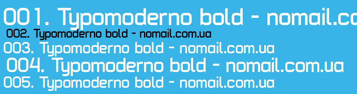Шрифт Typomoderno bold