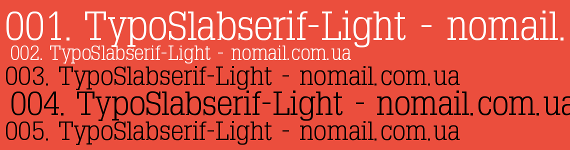 Шрифт TypoSlabserif-Light