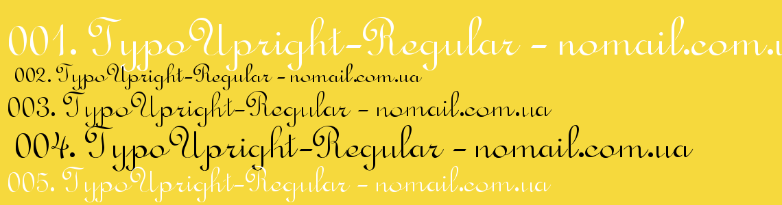 Шрифт TypoUpright-Regular