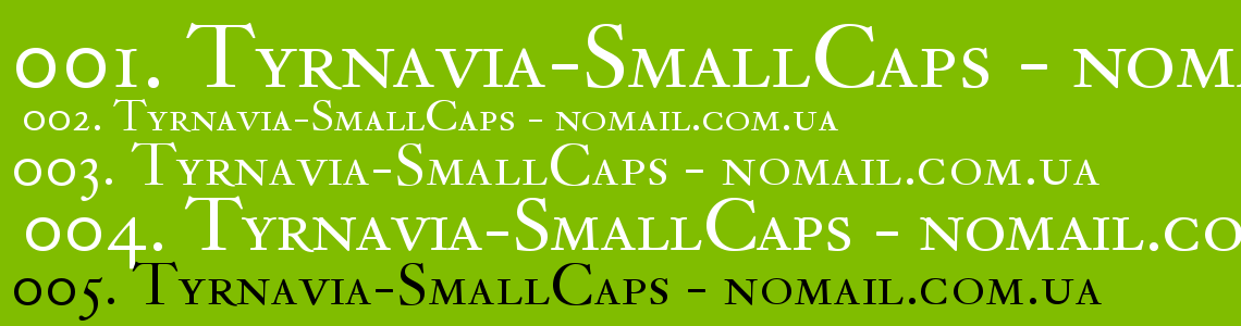 Шрифт Tyrnavia-SmallCaps