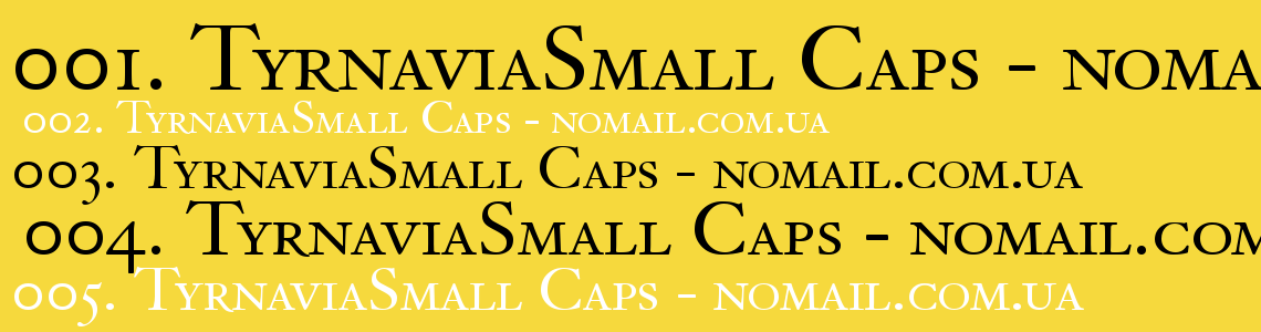 Шрифт TyrnaviaSmall Caps
