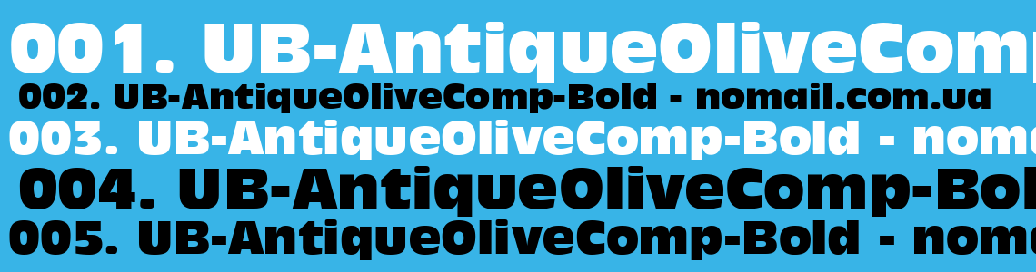 Шрифт UB-AntiqueOliveComp-Bold