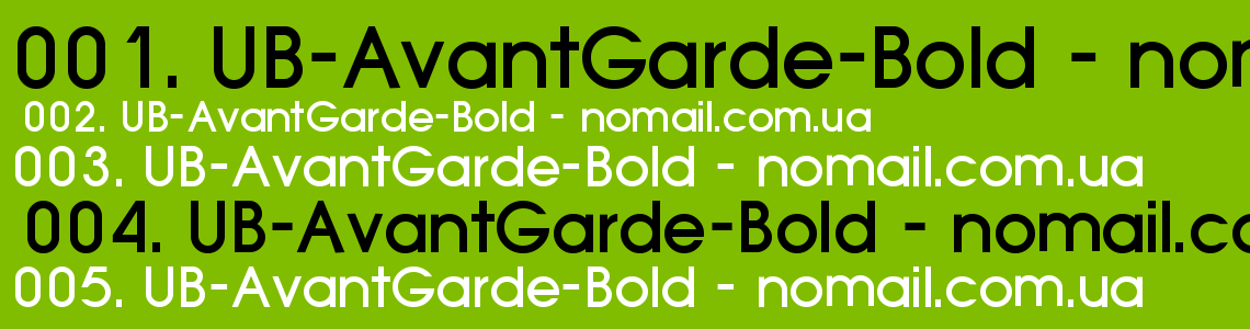 Шрифт UB-AvantGarde-Bold