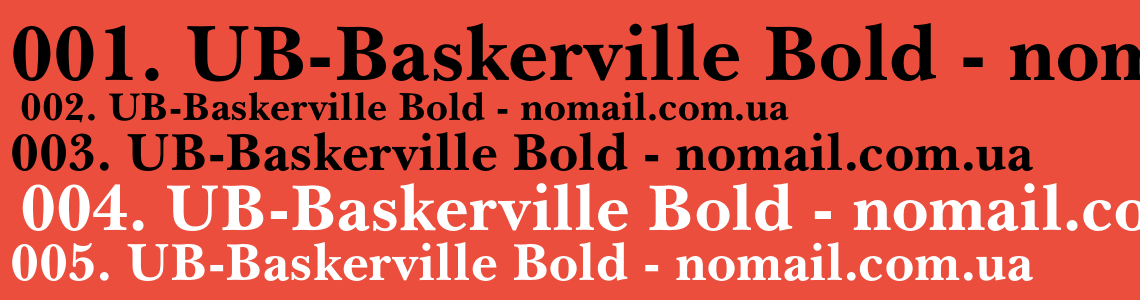 Шрифт UB-Baskerville Bold