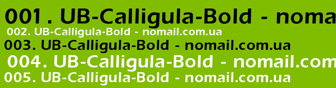 Шрифт UB-Calligula-Bold