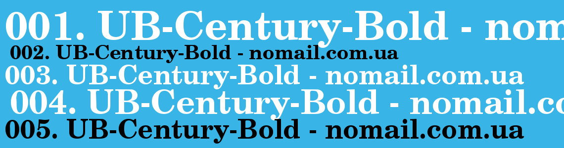 Шрифт UB-Century-Bold