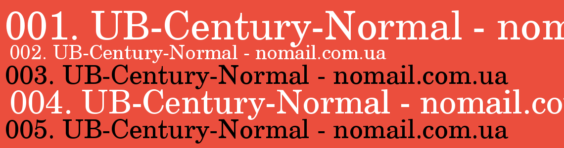 Шрифт UB-Century-Normal