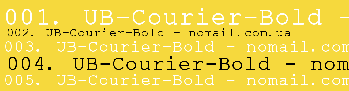 Шрифт UB-Courier-Bold