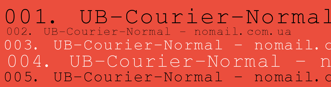 Шрифт UB-Courier-Normal