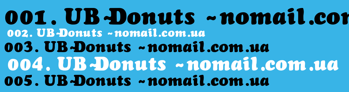 Шрифт UB-Donuts