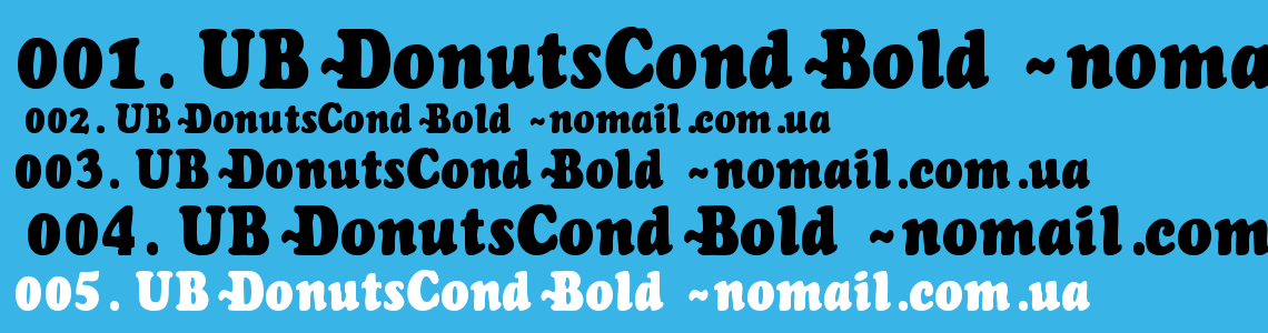 Шрифт UB-DonutsCond-Bold