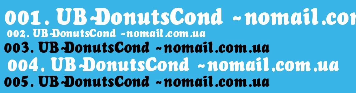 Шрифт UB-DonutsCond