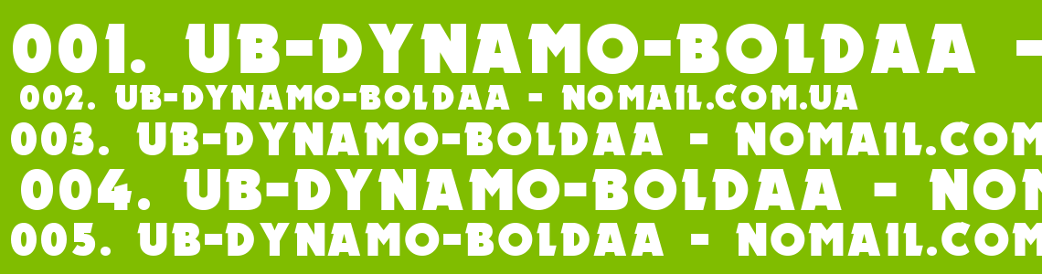 Шрифт UB-Dynamo-BoldAA