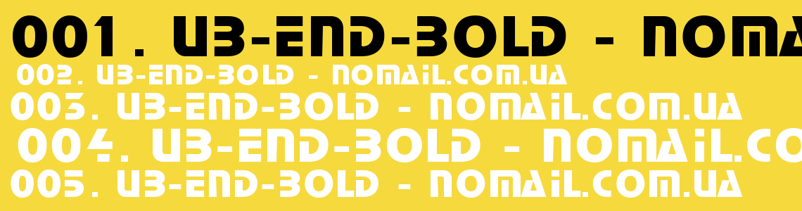 Шрифт UB-End-Bold
