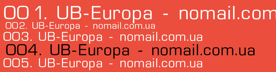 Шрифт UB-Europa