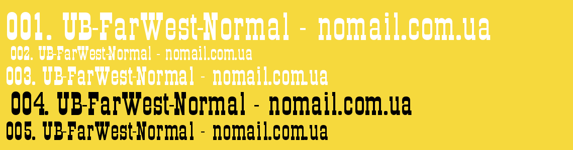 Шрифт UB-FarWest-Normal