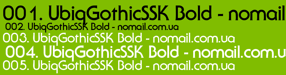 Шрифт UbiqGothicSSK Bold