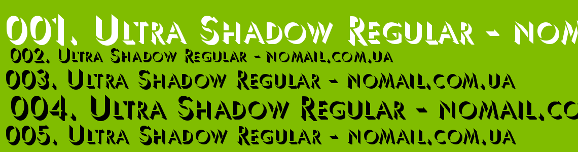 Шрифт Ultra Shadow Regular