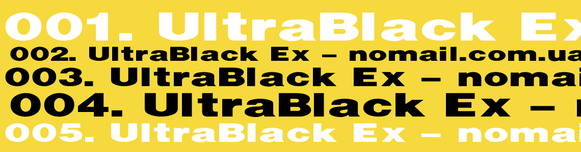 Шрифт UltraBlack Ex