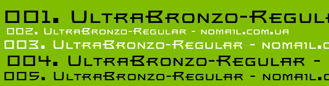 Шрифт UltraBronzo-Regular