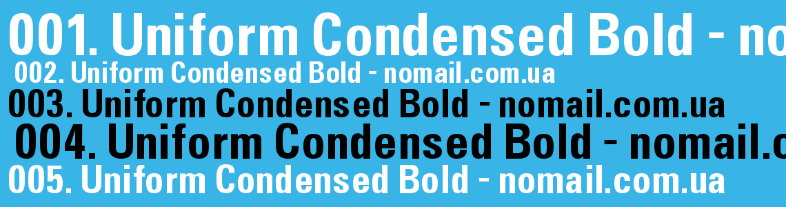 Шрифт Uniform Condensed Bold