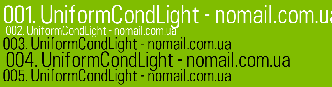 Шрифт UniformCondLight