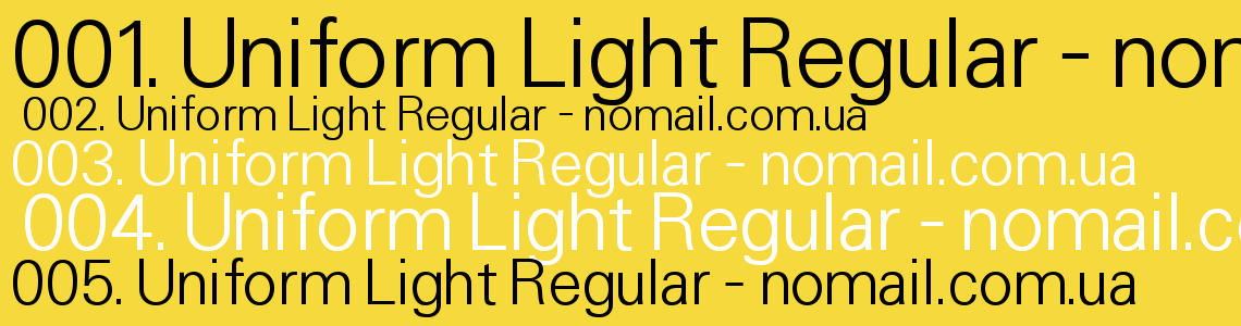 Шрифт Uniform Light Regular