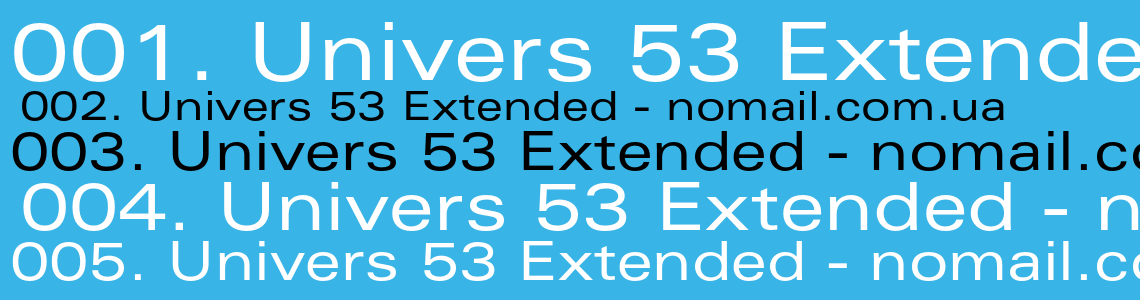 Шрифт Univers 53 Extended