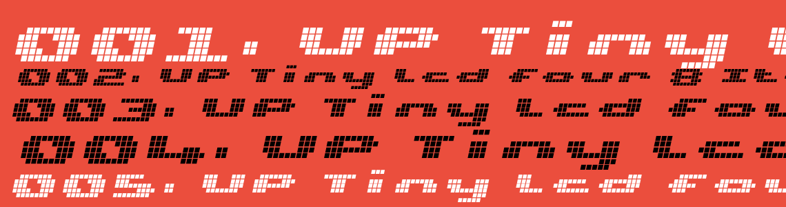 Шрифт UP Tiny lcd four 8 Italic