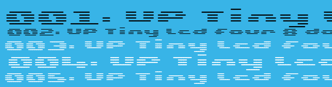 Шрифт UP Tiny lcd four 8 decoH Light