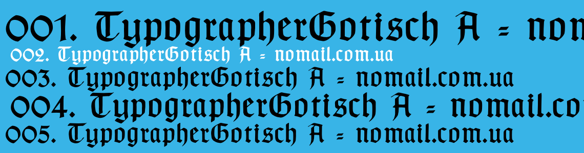 Шрифт TypographerGotisch A