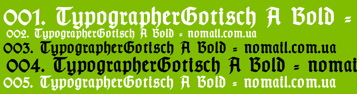 Шрифт TypographerGotisch A Bold