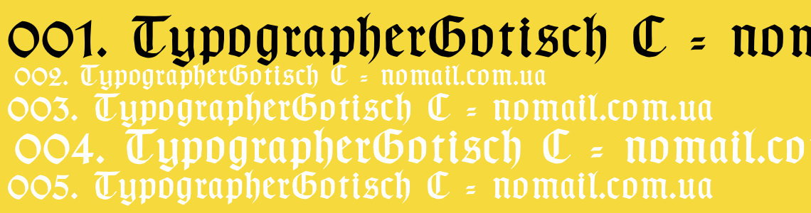 Шрифт TypographerGotisch C